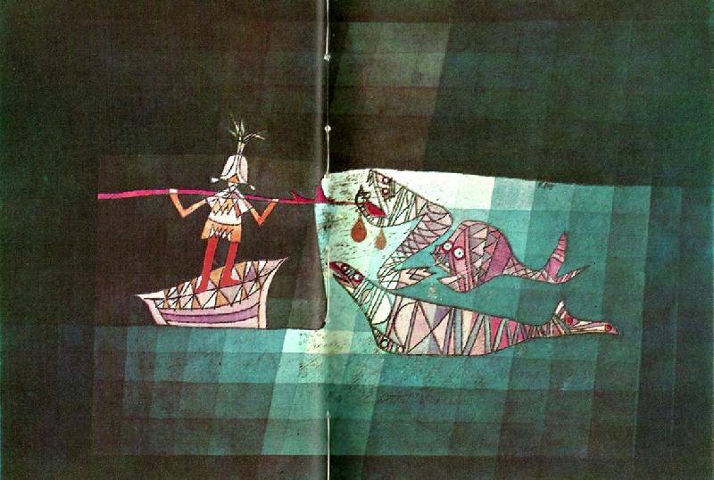 Paul Klee stridsscen i den fantastiska komiska operan Germany oil painting art